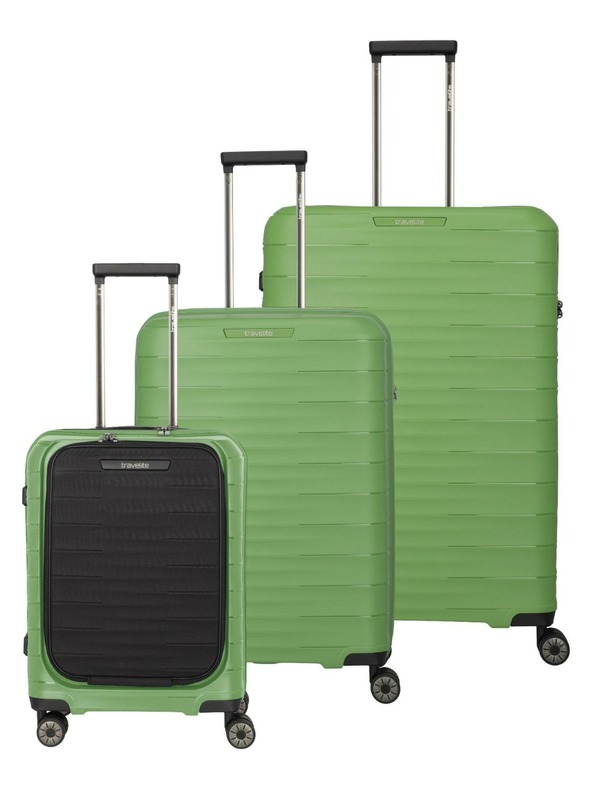 Travelite Komplet putnih kovčega Travelite Mooby S,M,L Front pocket Green