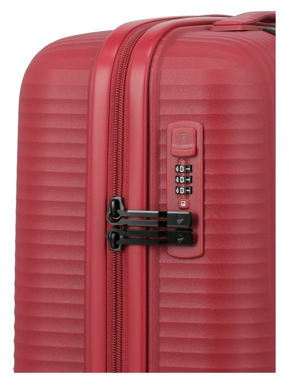 Travelite Komplet putnih kovčega Travelite Air Stripe S,M,L Slim Red