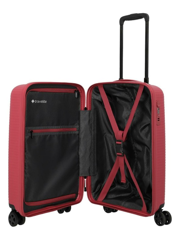 Travelite Komplet putnih kovčega Travelite Air Stripe S,M,L Slim Red