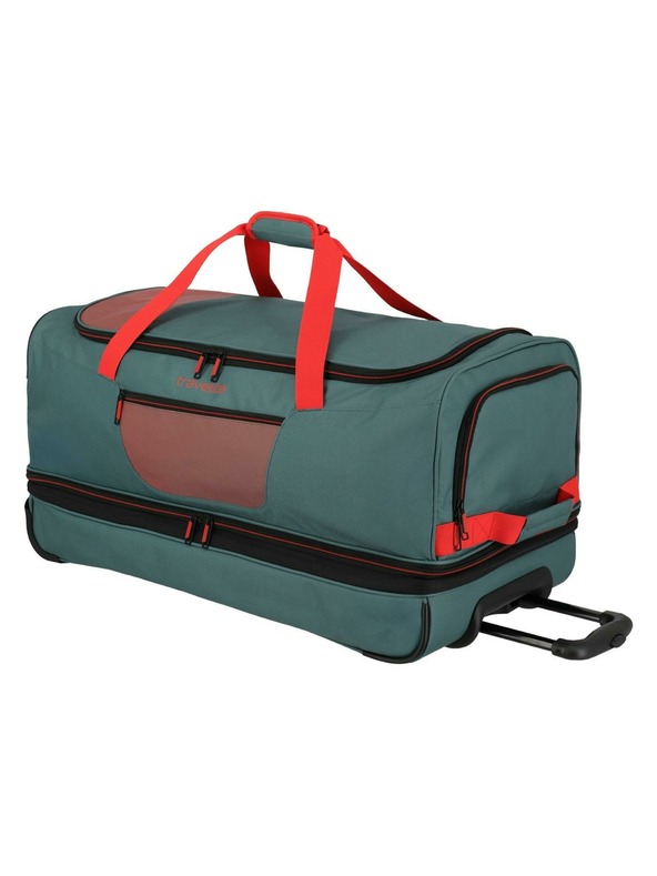 Travelite Putna torba Travelite Basics Wheeled duffle L exp Green/orange