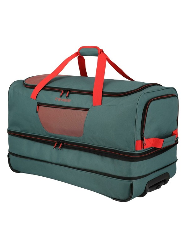 Travelite Putna torba Travelite Basics Wheeled duffle L exp Green/orange