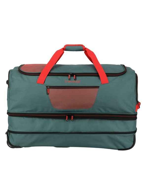 Travelite Putna torba Travelite Basics Wheeled duffle L exp Green/orange