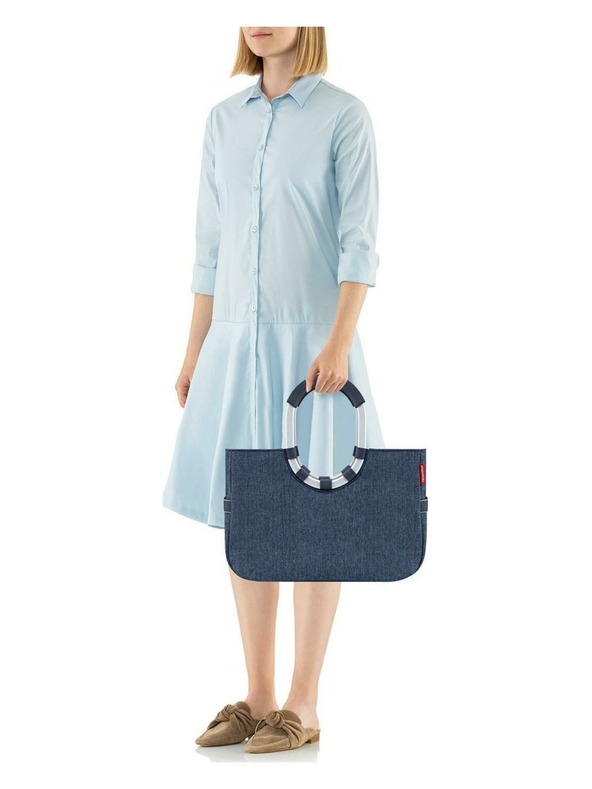 Reisenthel Torba Reisenthel Loopshopper M Herringbone Dark Blue