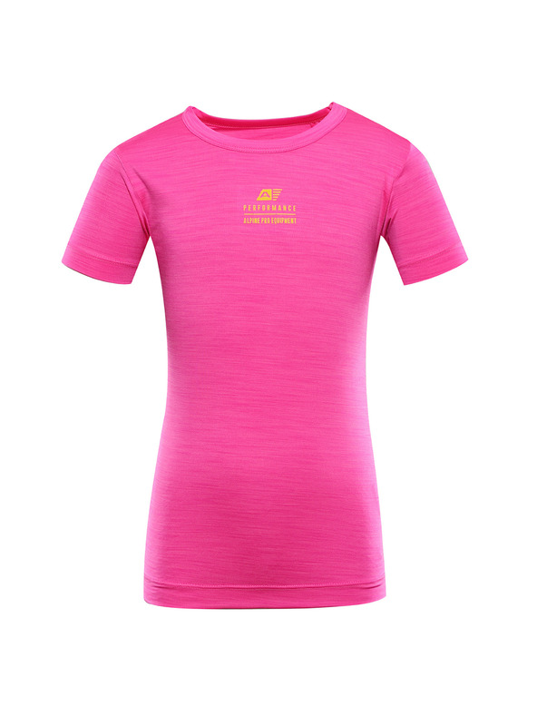 ALPINE PRO Dječja brzo sušeća majica ALPINE PRO BASIKO neon pink