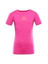 ALPINE PRO Dječja brzo sušeća majica ALPINE PRO BASIKO neon pink
