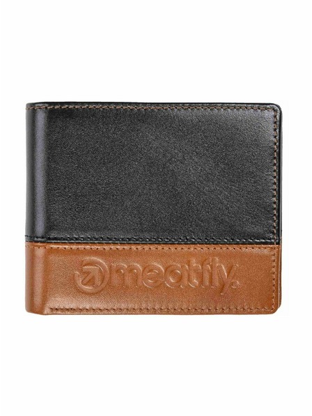 Meatfly Meatfly kožna novčanik Eddie Premium Black / Oak