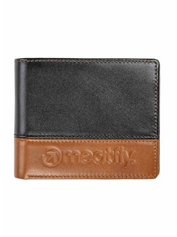 Meatfly Meatfly kožna novčanik Eddie Premium Black / Oak