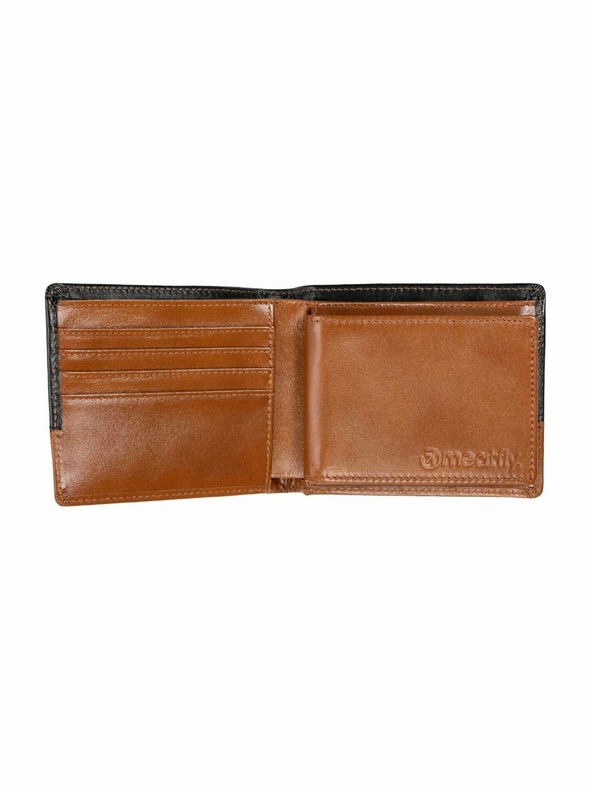 Meatfly Meatfly kožna novčanik Eddie Premium Black / Oak