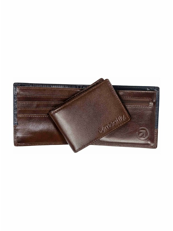 Meatfly Meatfly kožna novčanik Eddie Premium Navy / Brown