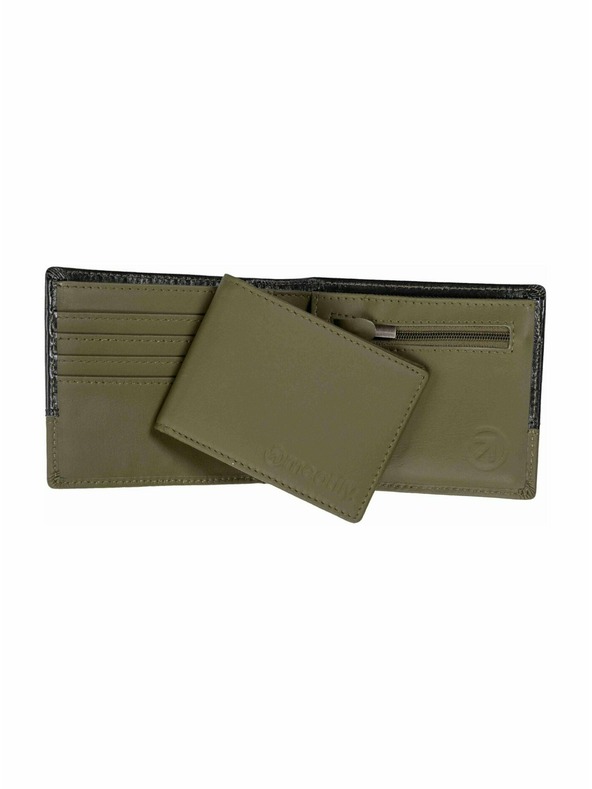Meatfly Meatfly kožna novčanik Eddie Premium Olive / Black