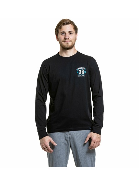 Meatfly Meatfly muška majica dugih rukava Blackheart Skull Black