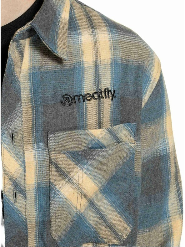 Meatfly Meatfly muška košulja Kurt Cream / Blue