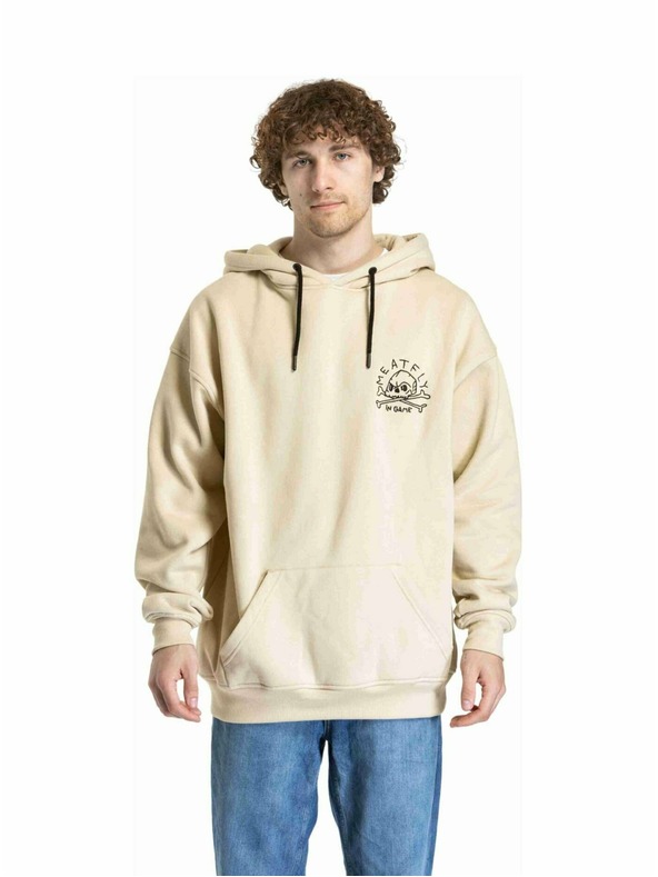 Meatfly Meatfly unisex mikina Fry Skull Beige