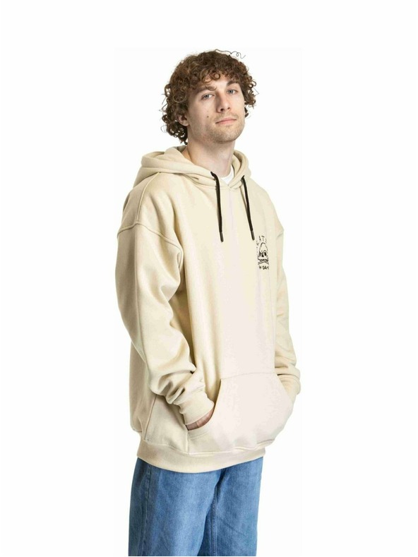 Meatfly Meatfly unisex mikina Fry Skull Beige
