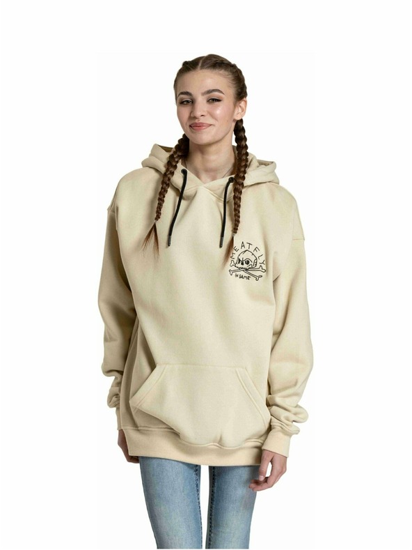 Meatfly Meatfly unisex mikina Fry Skull Beige