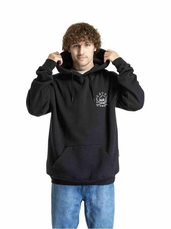 Meatfly Meatfly unisex mikina Fry Skull Black