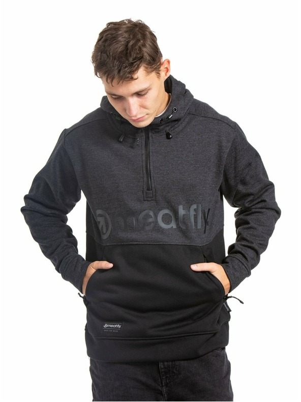 Meatfly Meatfly muška tehnička mikina Tason Black Heather/Black