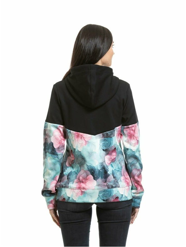 Meatfly Meatfly ženska tehnička mikina Omni Black / Flower