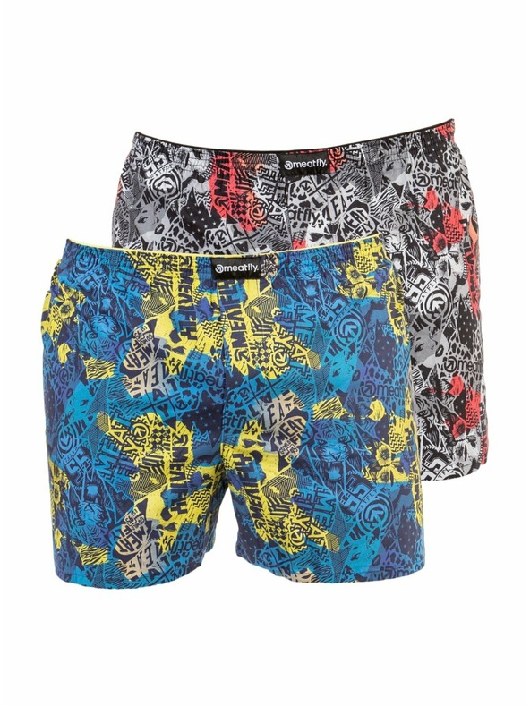 Meatfly Meatfly muške gaće Agostino Double Pack B - Mosh