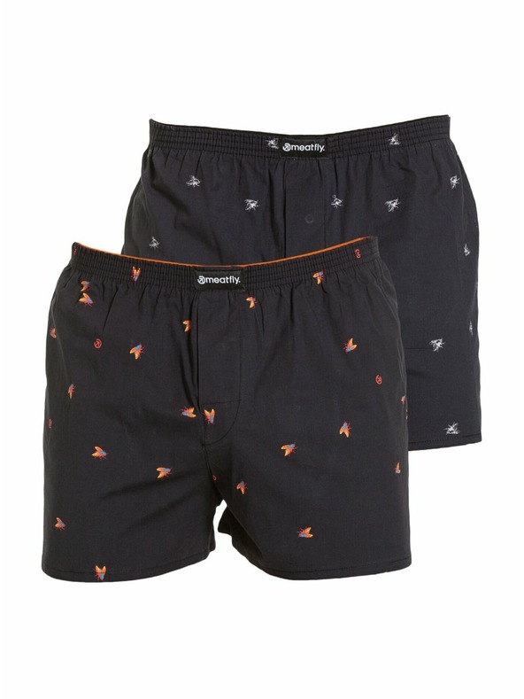 Meatfly Meatfly muške gaće Agostino Double Pack I - Flies