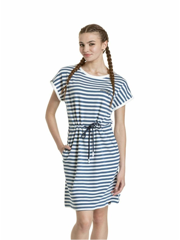 Meatfly Meatfly ženske haljine Lottie Blue Stripes