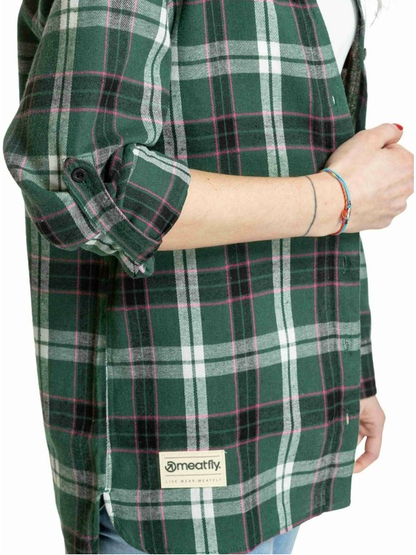 Meatfly Meatfly ženska košulja Courtney Dark Green