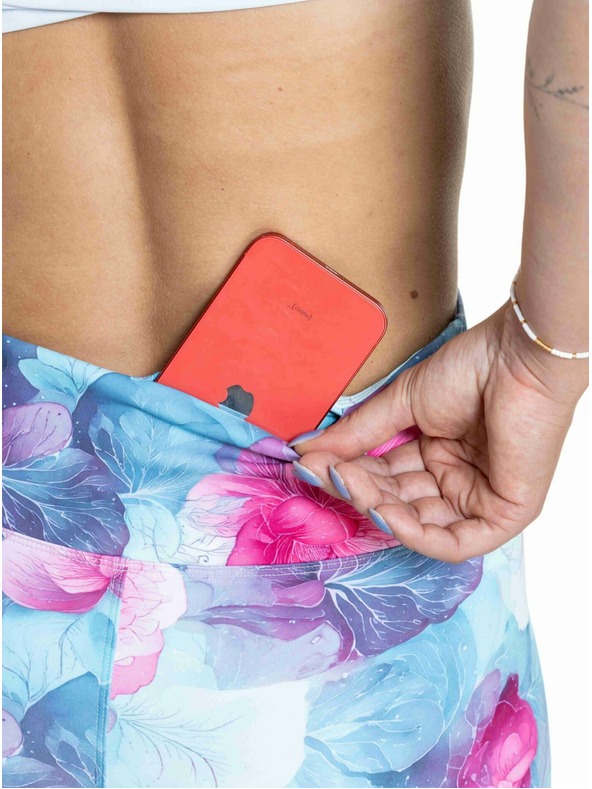 Meatfly Meatfly ženske termo tajice Jenna Pink Flowers