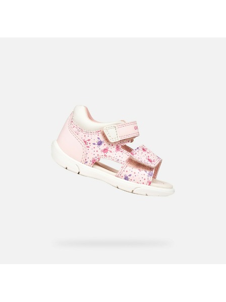 Geox Ružičaste dječje sandale za prve korake Geox Sandal Zapito