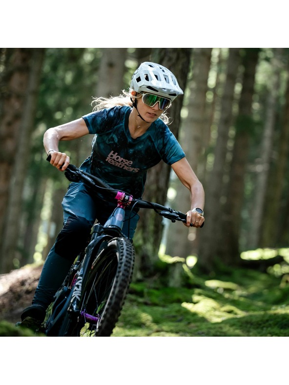 Horsefeathers Ženski biciklistički dres Deco - petrol camo