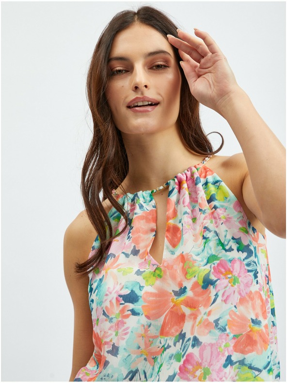 Orsay Crveno-krem ženska bluza cvjetnog uzorka ORSAY