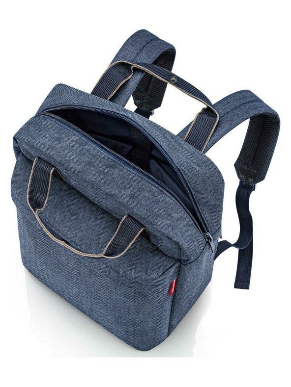 Reisenthel Tamnoplavi muški ruksak Reisenthel Allday Backpack M Herringbone Dark Blue