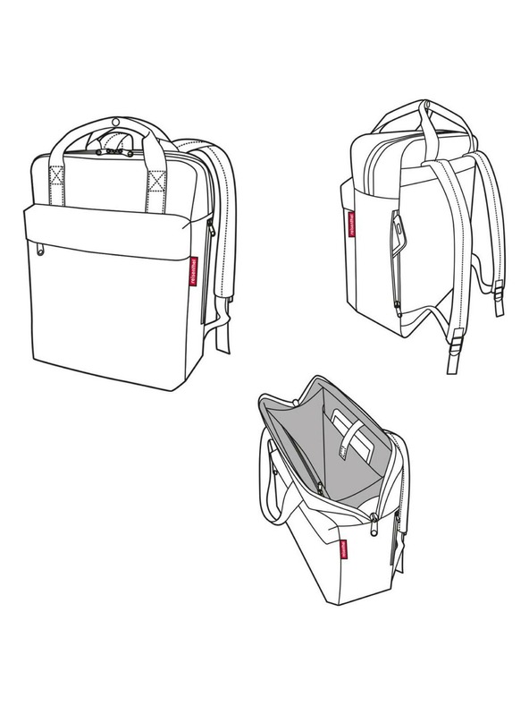 Reisenthel Tamnoplavi muški ruksak Reisenthel Allday Backpack M Herringbone Dark Blue