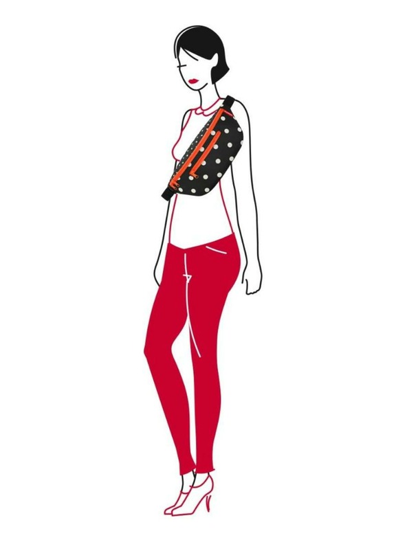 Reisenthel Reisenthel Beltbag M Mixed Dots ženska crveno-crna torba oko struka na točkice