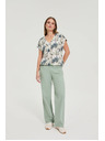 Moodo Košulja od viskoze s cvjetovima maslinasto zelena Moodo