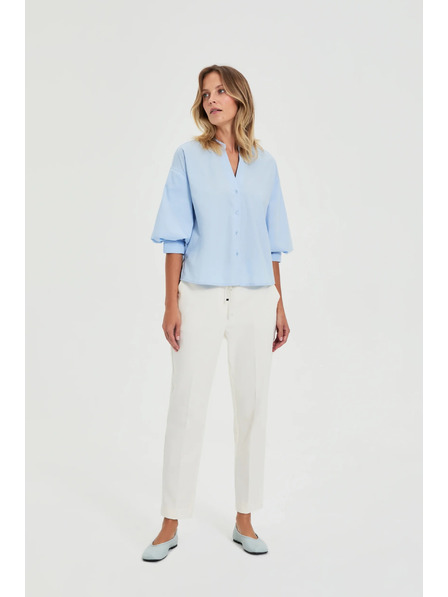 Moodo Hlače sa pregibima bijele Moodo