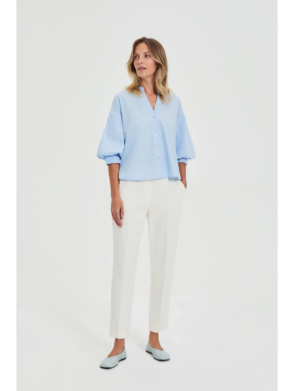 Moodo Hlače sa pregibima bijele Moodo