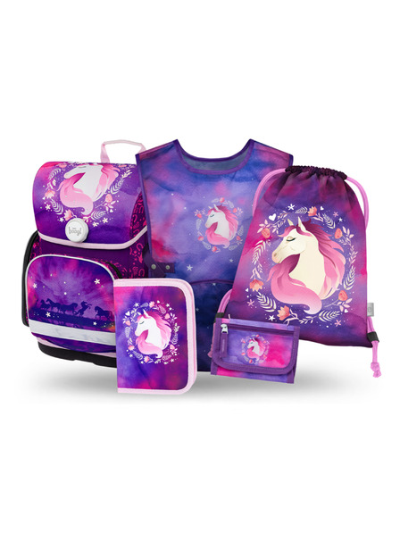 BAAGL  BAAGL SET 5 Ergo Konj: aktovka, penal, sáček, zástěra, peněženka