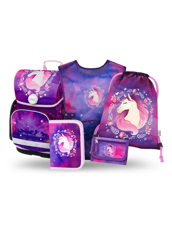 BAAGL  BAAGL SET 5 Ergo Konj: aktovka, penal, sáček, zástěra, peněženka