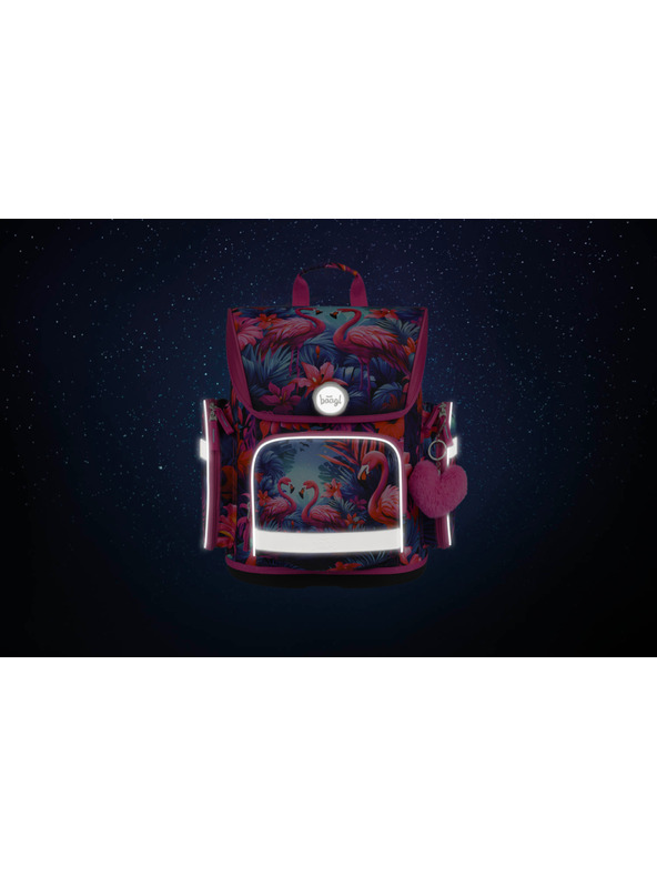 BAAGL  BAAGL SET 5 Ergo Plameňáci: aktovka, penal, sáček, zástěra, peněženka