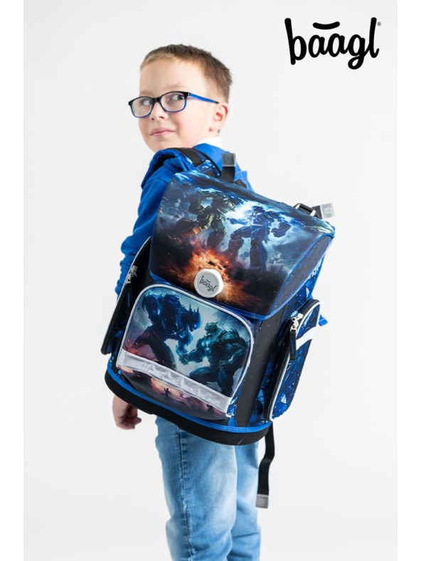 BAAGL  BAAGL SET 5 Ergo Roboti: aktovka, penal, sáček, zástěra, peněženka