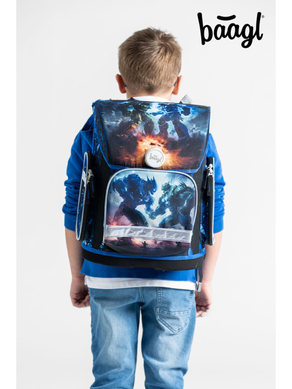 BAAGL  BAAGL SET 5 Ergo Roboti: aktovka, penal, sáček, zástěra, peněženka