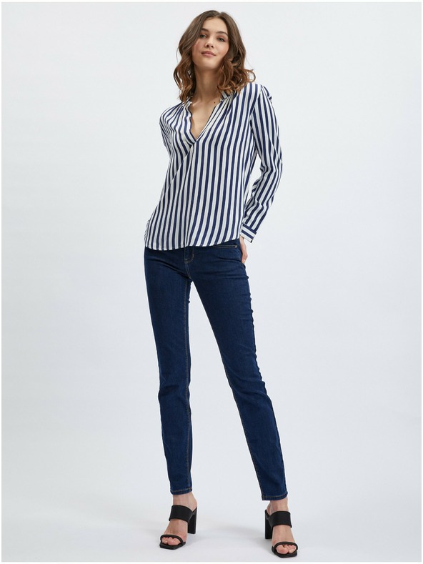 Orsay Tamnoplava ženska prugasta bluza ORSAY