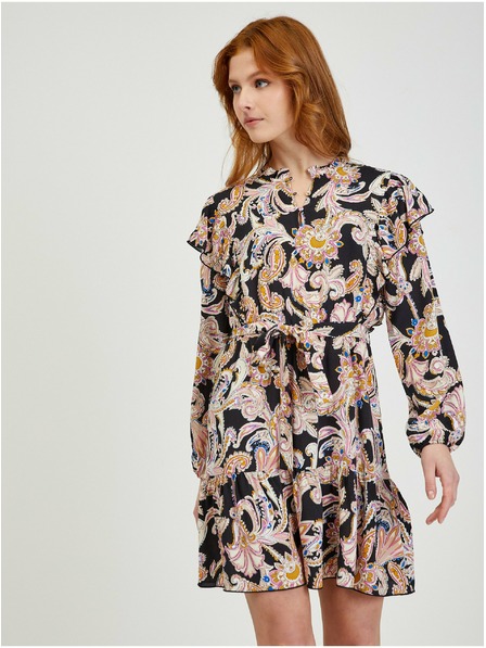 Orsay Bež-crna ženska haljina s uzorkom ORSAY