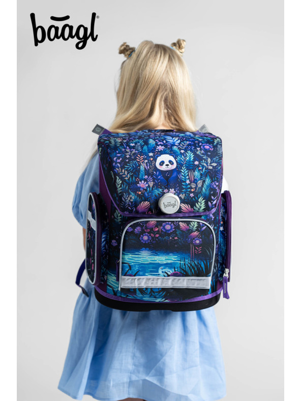 BAAGL  BAAGL SET 5 Ergo Jungle Panda: aktovka, penal, sáček, zástěra, peněženka