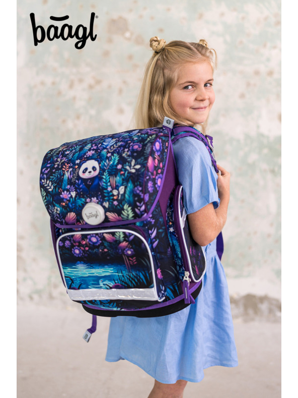 BAAGL  BAAGL SET 5 Ergo Jungle Panda: aktovka, penal, sáček, zástěra, peněženka