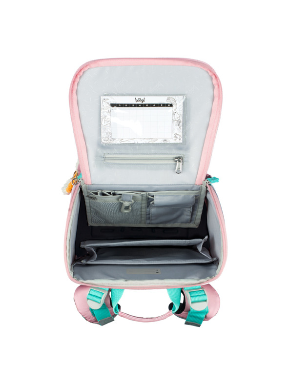 BAAGL  BAAGL SET 5 Zippy Duha ružičasta: aktovka, penal, sáček, zástěra, peněženka