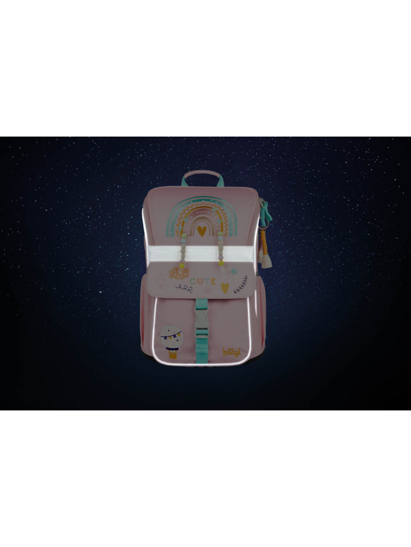 BAAGL  BAAGL SET 5 Zippy Duha ružičasta: aktovka, penal, sáček, zástěra, peněženka