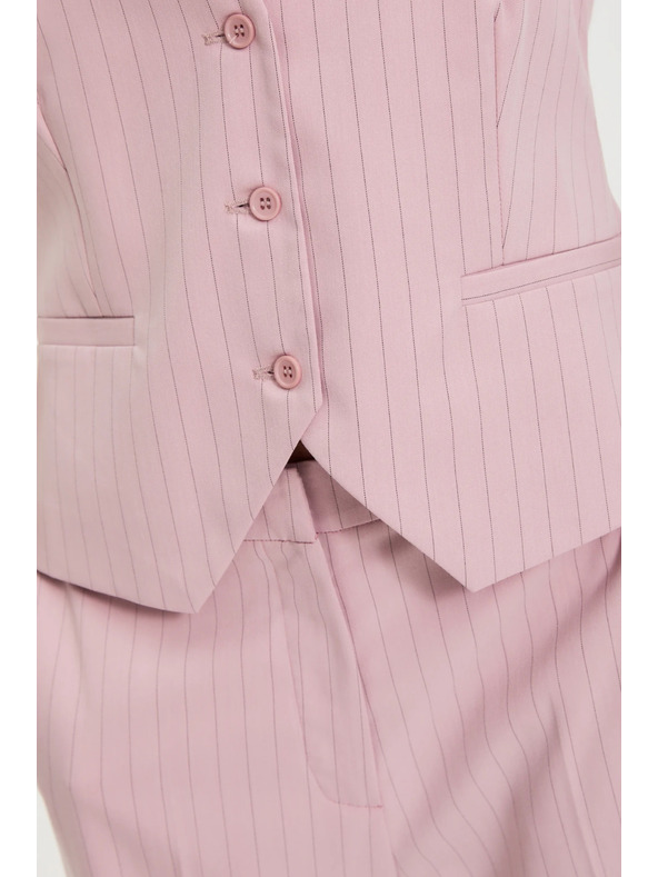 Moodo Prsluk u tankim prugama ružičast Moodo