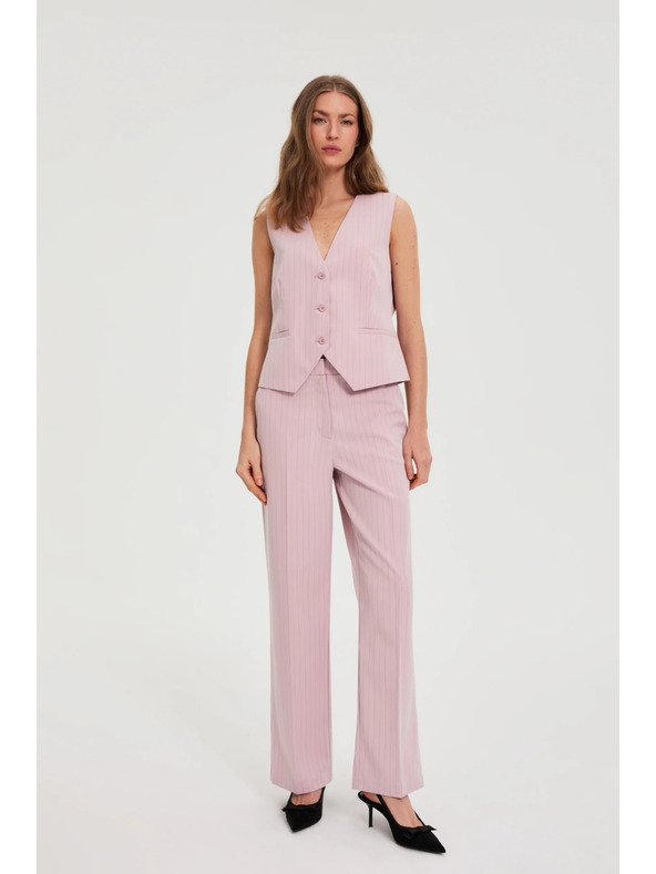 Moodo Prsluk u tankim prugama ružičast Moodo