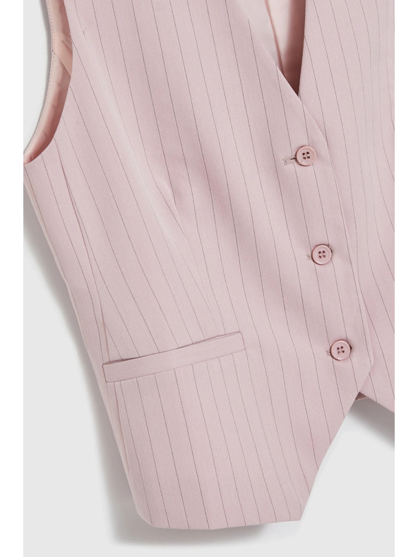 Moodo Prsluk u tankim prugama ružičast Moodo